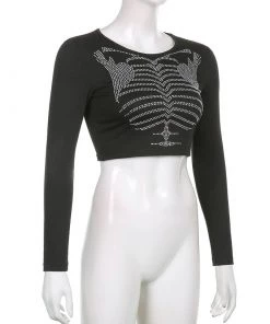 Own Saviour Rhinestone Ribs Crop