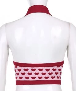 Own Saviour Red Heart Halter Top