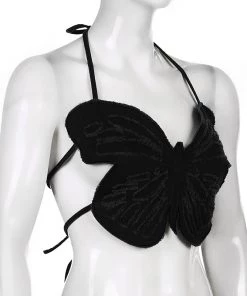 Own Saviour Black/Brown/Blue Butterfly Crop