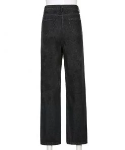 Own Saviour Pants Black White Butterfly Jeans