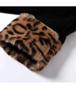 Own Saviour Leopard Cuff Zip Cardi Tees + Tops