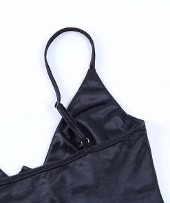 Own Saviour Black Satin Cami Crop New In