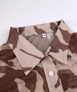 Own Saviour Brown Cow Mesh Crop Shirt