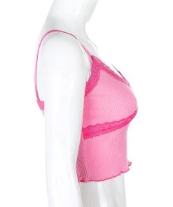 Own Saviour Neon Lace Frill Cami Crop New In