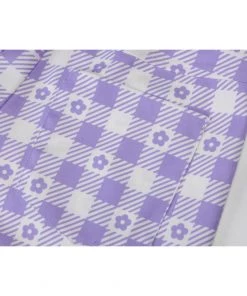 Own Saviour Purple Floral Plaid Pants New In