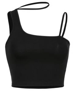 Own Saviour Tees + Tops Choker Shoulder Black Crop