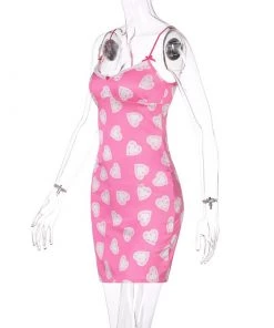 Own Saviour Pink Heart Mini Dress