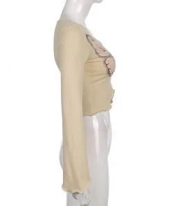 Own Saviour New In Butterfly Raw Hem Crop