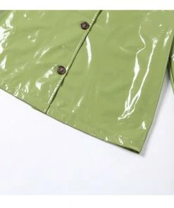 Own Saviour Faux Leather Feather Trim Jacket