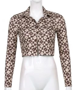 Own Saviour Brown Polka Flower Shirt New In