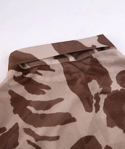 Own Saviour Brown Cow Mesh Crop Shirt