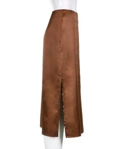 Own Saviour Satin Midi Skirt