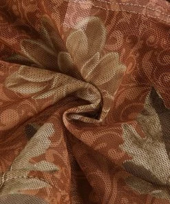 Own Saviour Brown Leaf Mesh Crop New In