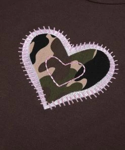 Own Saviour Camo Heart Crop