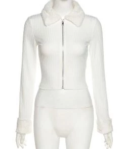 Own Saviour Tees + Tops Faux Fur Trim Cardi