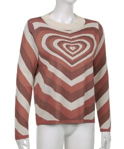 Own Saviour Brown Heart Sweater New In