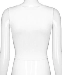 Own Saviour Tees + Tops Lace Up Ribbed Vest