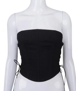 Own Saviour Side Tie Corset Crop New In