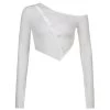 Own Saviour White Cold Shoulder Point Crop New In