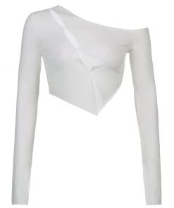 Own Saviour White Cold Shoulder Point Crop New In