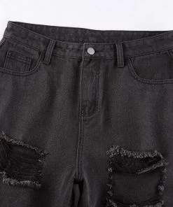 Own Saviour Hole Distress Jeans Pants