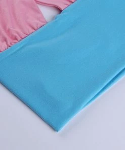 Own Saviour New In Pink Blue Halter Crop