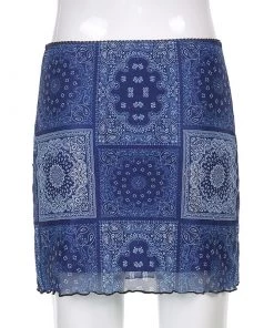 Own Saviour Patchwork Mesh Mini Skirt