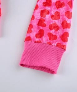 Own Saviour Pink Heart Velvet Hoodie