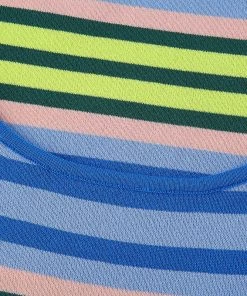 Own Saviour Striped Knitted Backless Dress