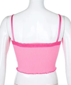 Own Saviour Neon Lace Frill Cami Crop New In