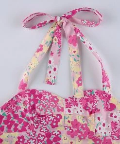 Own Saviour Flower Halter Tie Up Top