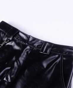 Own Saviour New In Faux Leather Chain Jogger Pants