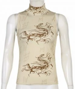 Own Saviour Dragon Turtleneck Tank New In