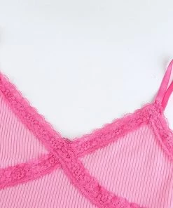 Own Saviour Neon Lace Frill Cami Crop New In