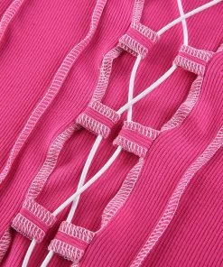 Own Saviour Contrast Tie Up Crop New In