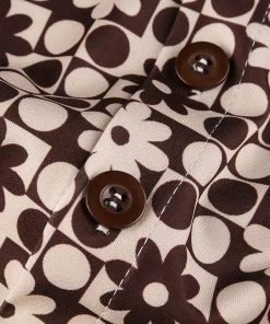 Own Saviour Brown Floral Short Crop