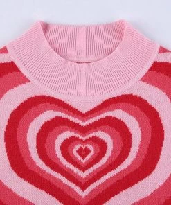 Own Saviour Red/Green/Brown Knit Heart Tank New In