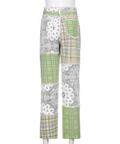 Own Saviour Plaid Paisley Bandana Patchwork Pants
