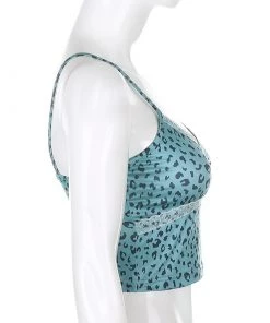 Own Saviour Tees + Tops Leopard Bow Cami Crop