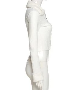 Own Saviour Tees + Tops Faux Fur Trim Cardi