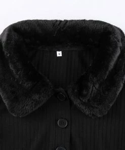 Own Saviour Faux Fur Trim Bodysuit