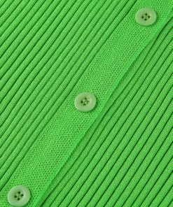 Own Saviour Neon Ribbed Knit Mini Dress