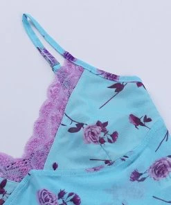 Own Saviour Pink Blue Rose Cami Crop