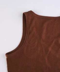 Own Saviour Brown Butterfly Tank Crop