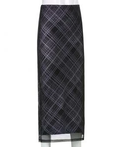 Own Saviour Plaid Y2K Maxi Skirt New In