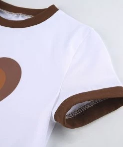 Own Saviour Multi Heart Crop Top Tees + Tops