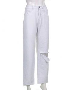 Own Saviour White Split Cut Jeans