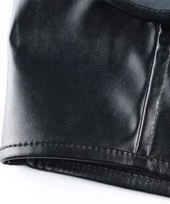 Own Saviour Moto Faux Leather Bust Crop