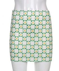 Own Saviour New In Daisy Check Mini Skirt