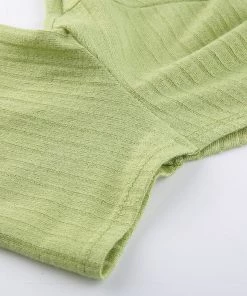 Own Saviour Green Cold Shoulder Point Crop New In